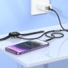 HOCO 2 v 1 indukční nabíječka typu C pro Apple Watch + nabíjecí kabel Lightning PD QC 3A CW54 1,2 m černý