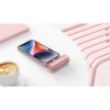 Externí baterie (POWER BANK) VEGER PlugOn - 5000mAh s vestavěným konektorem Typ C PD 12W (W0573) růžová