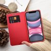 Pouzdro Forcell Luna Carbon APPLE IPHONE 11 červené