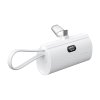 FORCELL Powerbank F-Energy Power Plug F5K3 5 000mAh s vestavěným konektorem Typ C PD 20W bílá