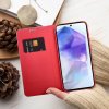Pouzdro LUNA Book Carbon SAMSUNG Galaxy A50 červené