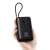 PowerbankVegerK3W3018PDQC3035W30000mAhzwbudowanymikablamiTypC-Lightningczarny3