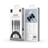 Kabel USB serie Starlink Wi-C046E 3w1 USB C na USB C, Micro USB, Lightning 60W 1m - černý