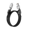 Kabel USB serie Raptor Wi-C051 4w1 Fast Charging USB A/USB C na C+L 100W 1,2m - černý