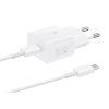 Samsung USB-C 25W Cestovní nabíječka + USB-C Datový Kabel White (OOB Bulk) EP-T2510EWE + EP-DN980BWE