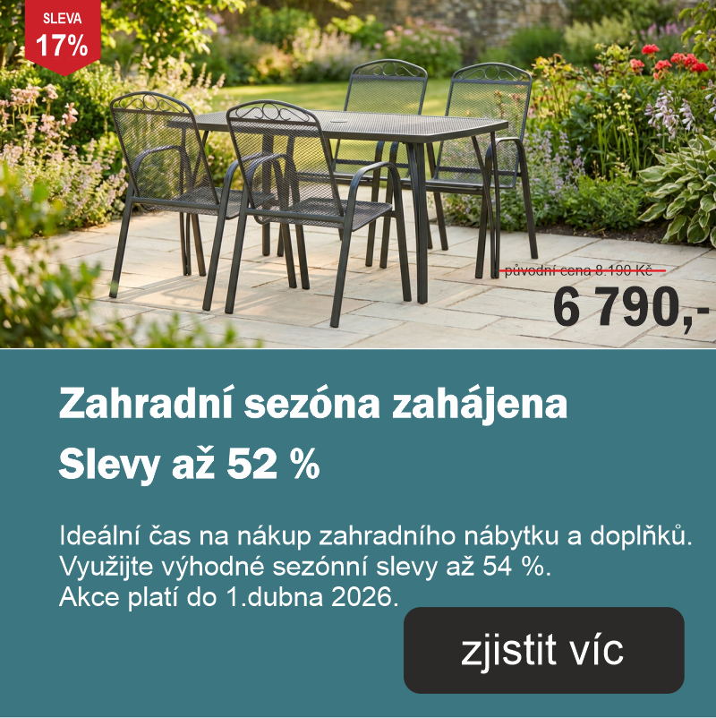 Zahradní nábytek se slevou