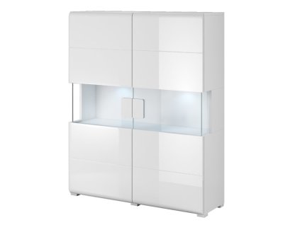 Taledo 42 dvoudveřová vitrína bílá/ bílý lesk
