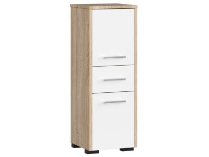 szafka slupek regal lazienkowy fin 2d 1sz dab sonoma biala u2mkzmafeohqg6wx