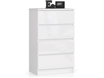 komoda k60 4 szuflady akryl bialy wysoki polysk cw0s5ldaswgyezc4