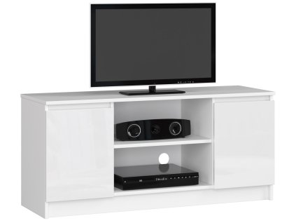 szafka rtv k120 2d 1p bialy akryl wysoki polysk e8xquotyr3o32cxh