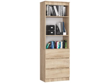 regal biurowy r 60cm clp 3 szuflady 2 polki dab sonoma 9avdc3d04ypqe8ev