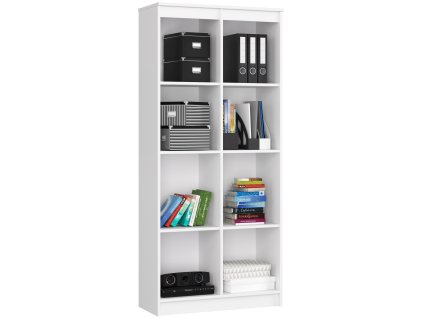 regal biurowy r 80cm clp 8 polek bialy v7wox4ez3ripmklj