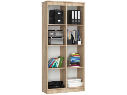 regal biurowy r 80cm clp 8 polek dab sonoma dmnv9pkouip3ohez