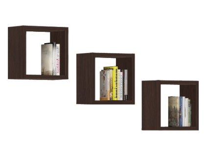 polka scienna k 25x25 cm komplet 3 szt wenge ipeptdukn7yjaje6