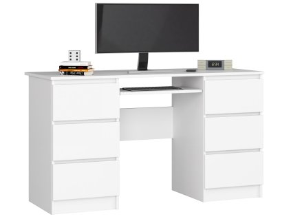 biurko komputerowe a 11 6 szuflad 135cm biale xzl5fmcqd8odwckn