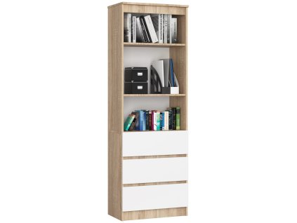 regal biurowy r 60cm clp 3 szuflady 2 polki dab sonoma bialy wtgp5hzuoy49uwkv