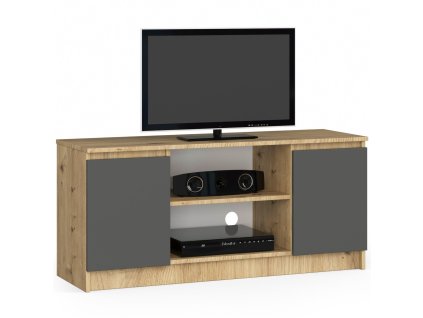 szafka rtv pod telewizor 120 cm dab artisan grafit szary iskdxyqclek4tdxk
