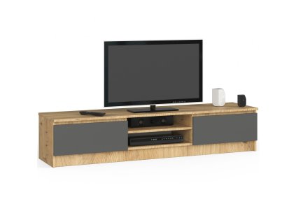 szafka rtv pod telewizor 160 cm dab artisan grafit szary cazpijkkzoaets1i