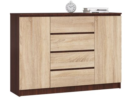 komoda k 140cm 2 drzwi 4 szuflady wenge sonoma mtxcr3qb9gvw8kpk