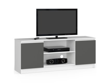 szafka rtv 140 cm pod telewizor biala grafit szary 9fjfds63pnhanqkv