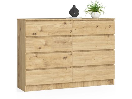 komoda do salonu k 140 cm 8 szuflad dab artisan e7plw8s1zky4i58i