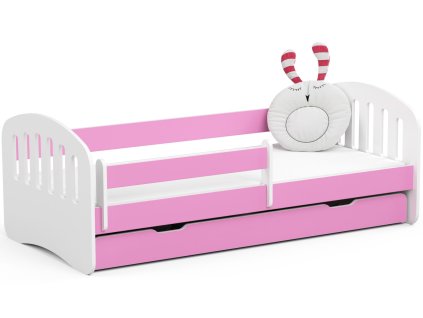 lozko dzieciece 180x80 play ze stelazem i materacem rozowe x1xvfcsekbeugfkw