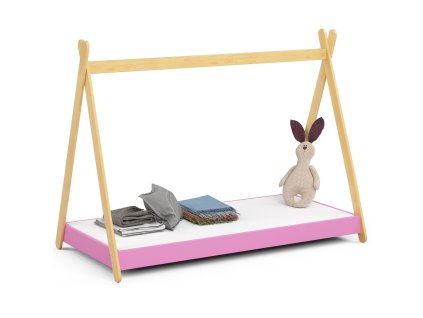 lozko dzieciece 180x80 gem z materacem rozowe 9anaqsdry5cbdk3u