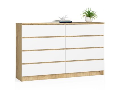 komoda do salonu k 160 cm 8 szuflad dab artisan biala y9auypooini0jyh5