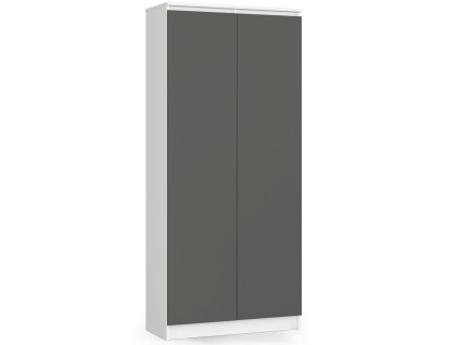 regal biurowy szafa r 80 cm clp bialy grafit szary 2 drzwi 8 polek pzyrhefq4e2i1wgx