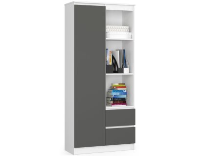 regal biurowy r 80 cm clp r11 bialy grafit szary tzwck2p6yw1jg1wh