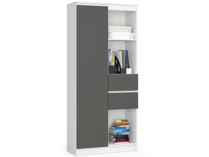 regal biurowy r 80 cm clp r15 bialy grafit szary 339gd4fwakxbqzwy