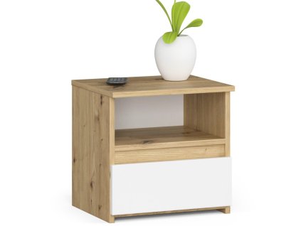 szafka nocna cl1 40 cm 1 szuflada dab artisan biala xwjdbqj1zrbf8wyc