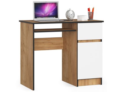 biurko komputerowe 90 cm piksel prawe dab craft biale 0gdpxe0sxmval8it