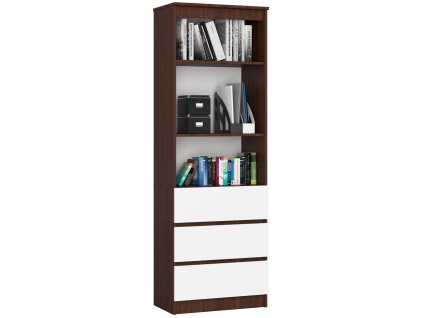regal biurowy r 60cm clp 3 szuflady 2 polki wenge biala vlmugzbhetkbbzol