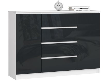 komoda k140 2 drzwi 4 szuflady akryl grafit wysoki polysk tmcq4yebtywiloon