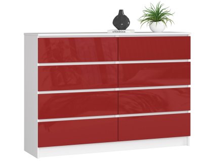 komoda k140 8 szuflad akryl czerwony wysoki polysk a7xwno5ykqzywb2v