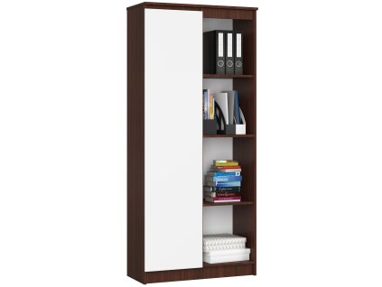 regal biurowy r 80cm clp 1 drzwi 4 polki wenge bialy yflsjyeci2sivxvl