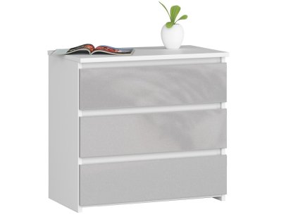 szafka nocna komoda 60cm cl3 biala metalik polysk 9pn1rt8ga9edhpjt