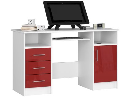biurko ana biale czerwony polysk uqmtlspptz7g6ppp