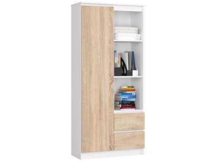 regal biurowy r 80cm clp r11 bialy sonoma 7mcysv40sdiptnvo