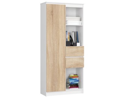 regal biurowy r 80cm clp r15 bialy sonoma 1dunfesr7cngqtdl