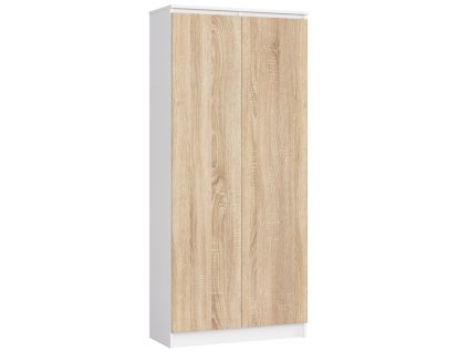 regal biurowy szafa r 80cm clp 2 drzwi 8 polek bialy sonoma mss37yc6iw6vmm6k