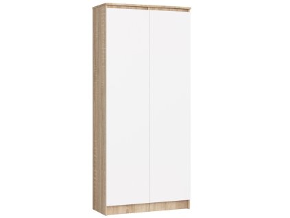 regal biurowy szafa r 80cm clp 2 drzwi 8 polek sonoma bialy jorf4znlk19ivayb