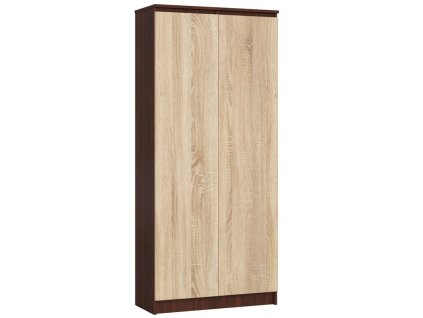 regal biurowy szafa r 80cm clp 2 drzwi 8 polek wenge sonoma hdneit1twc3uqter