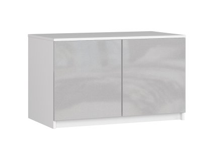 nadstawka na szafe 90 cm biala metalik polysk 2 drzwi uqqabrninm2pei8e