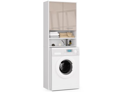 szafka nad pralke fin biala cappuccino polysk 2 drzwi d78tnjw3ulchwata