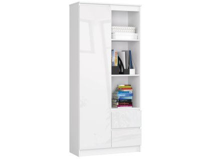 regal biurowy r 80cm clp r11 bialy bialy polysk iyw2xkdnaecv3mlf