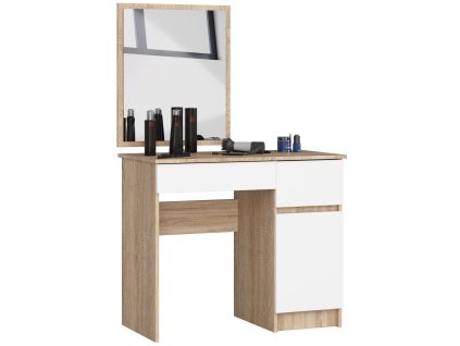 toaletka kosmetyczna z lustrem p 2sl 500x600 prawa dab sonoma biala pciku8dkorycu6jc