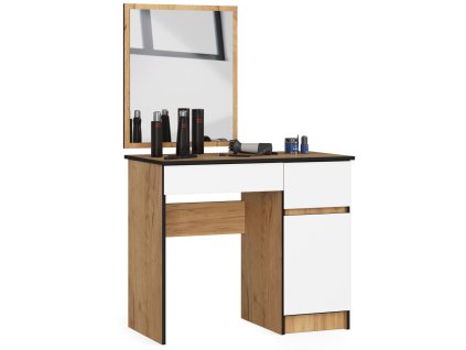 toaletka kosmetyczna z lustrem p 2sl 500x600 prawa dab craft biala fxolxv70huimkady