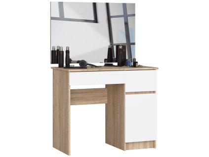 toaletka kosmetyczna z lustrem p 2sl 900x600 prawa dab sonoma biala dublzvuldyizmctj